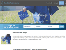 Tablet Screenshot of christianparenting.org